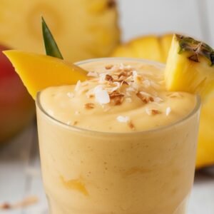 Tropical Mango Coconut Smoothie | Refreshing, Healthy & High-Protein Recipe 29 Tropical mango coconut smoothie with pineapple and coconut water