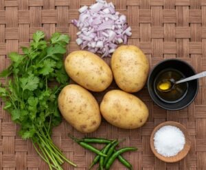 Assamese Aloo Pitika Recipe – Authentic Assamese Mashed Potato Dish 4 Ingredients for Aloo Pitika Assam style