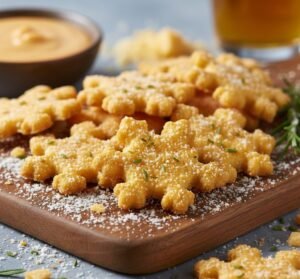 Cheesy Snowflake Crackers for christmas