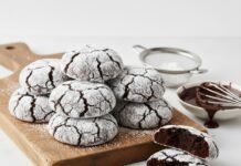 Chocolate Crinkle Cookies – Soft, Fudgy, Crackled Holiday Recipe freshly baked chocolate crinkle cookies